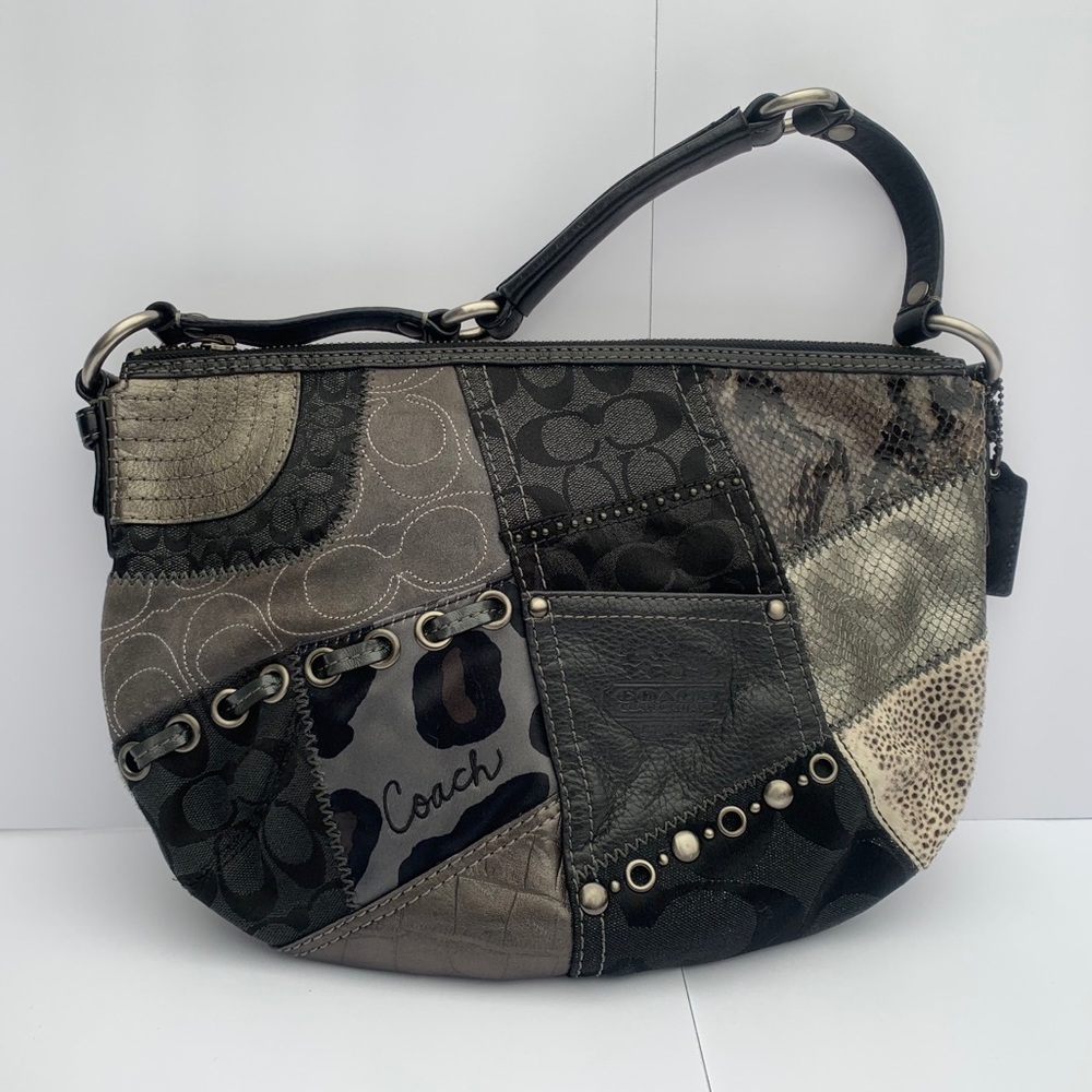 Coach Soho Patchwork Black Leather Hobo Bag